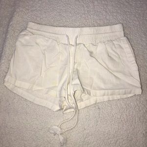 white flowy shorts